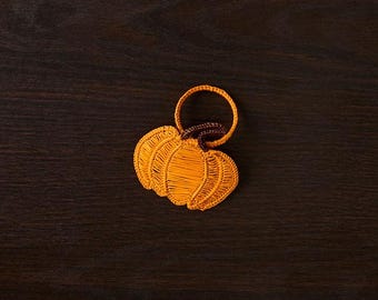 Pumpkin Napkin Rings – Fall & Thanksgiving Table Decor, Autumn Napkin Holders for Dinner Parties, Rustic Holiday Dining Accessories