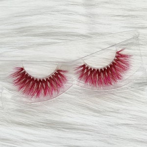 pink eyelash, false eyelash, colored lash, cosplay lash, halloween eyelash, false lash, eyelash extension, color lash, barbie cosplay image 1