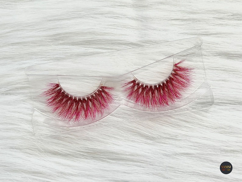 pink eyelash, false eyelash, colored lash, cosplay lash, halloween eyelash, false lash, eyelash extension, color lash, barbie cosplay image 1