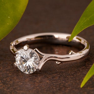 Engagement Ring: Platinum Twig Design - Ethical Diamond Center image 1