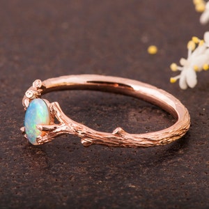 Opal Twig Ring