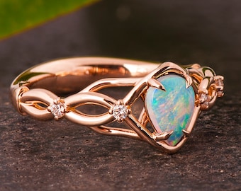 Opal Engagement Ring