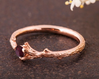 Ruby Twig Ring