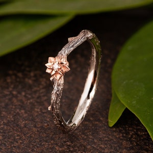 Twig and Flower Ring