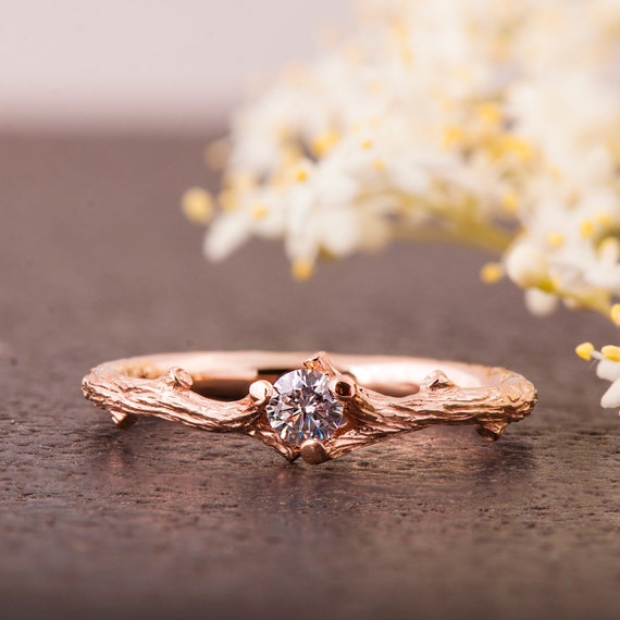 Twig and Flower Wedding Ring - Blossom & Such