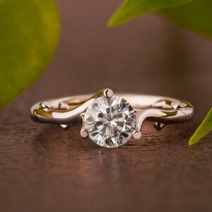 Engagement Ring: Platinum Twig Design - Ethical Diamond Center image 3