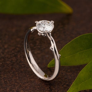 Engagement Ring: Platinum Twig Design - Ethical Diamond Center image 6
