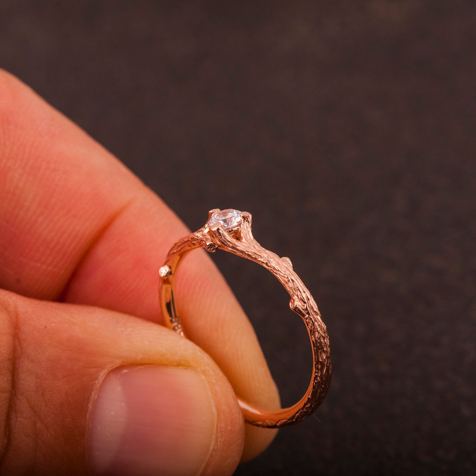 Twig Engagement Ring | Etsy