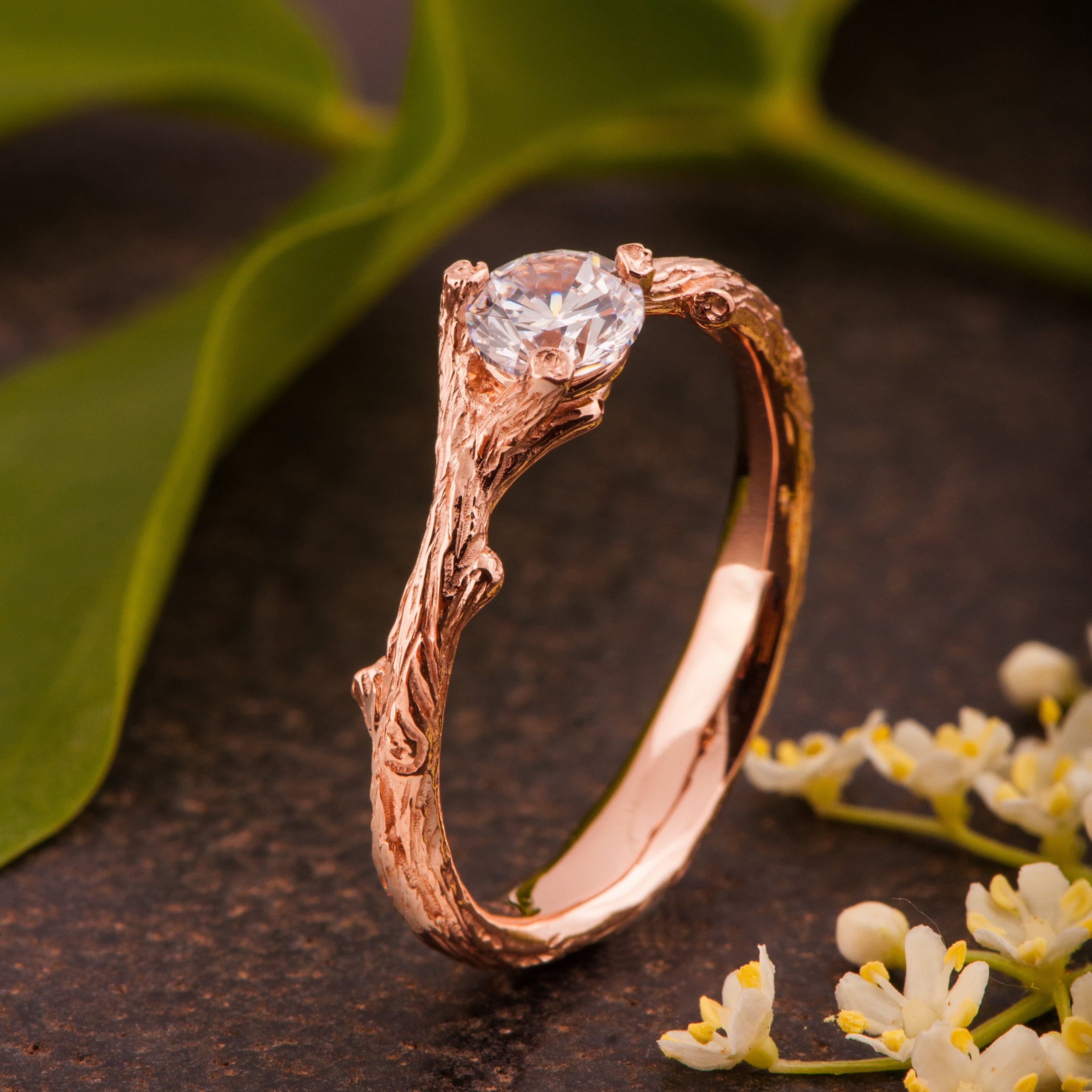 Twig Engagement Ring Etsy