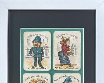Policeman - Happy Families - Vintage Playing Cards - Art Gift