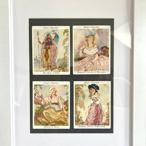 Beautés vintage de style Bridgerton * Cartes de cigarettes de joueurs * Cadeau d'art mural