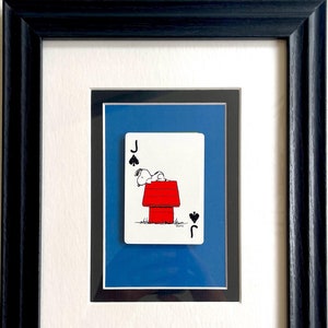 Regalo de Snoopy * Naipe enmarcado vintage de 1998 * Arte de pared