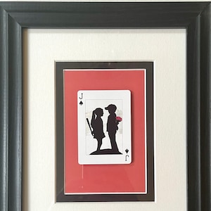 Banksy * Mädchen und Junge 2015 * Spielkarte * Wand Kunst Geschenk