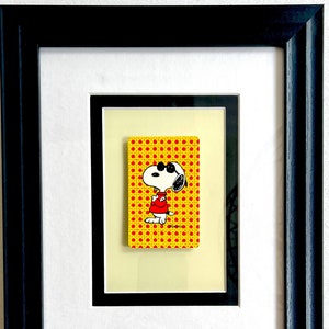 Snoopy Joe Cool * 2003 Carta da gioco incorniciata * Regalo d'arte da parete vintage