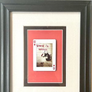 Banksy Rat * Omdat ik waardeloos ben * Speelkaart * Muurkunstcadeau