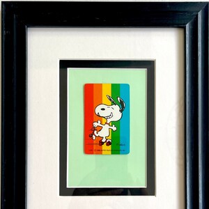 Snoopy vintage arcobaleno * Pattinaggio a rotelle 1958 * Carta da gioco * Regalo di arte murale