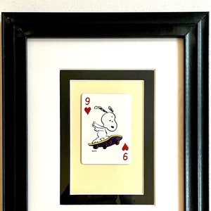 Snoopy Skateboarding - Peanuts Playing Card - 1998 Vintage Wall Art