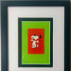 Snoopy Vintage * Peanuts 1958 * Carta de juego rara * Regalo de arte de pared
