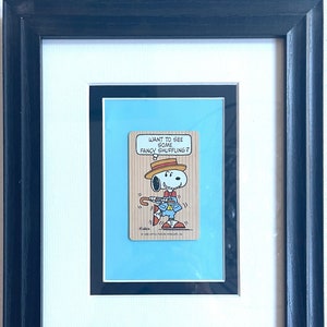 Snoopy Shuffling * 1958 cacahuètes - carte à jouer * cadeau d'art mural vintage