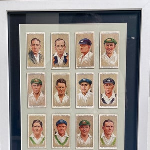Décoration murale cricket * Étoiles de 1934 * cadeau cartes cigarette joueur vintage
