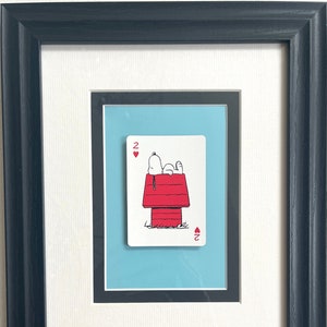 Snoopy Vintage Art 1999 * ingelijste speelkaart * muurkunstcadeau