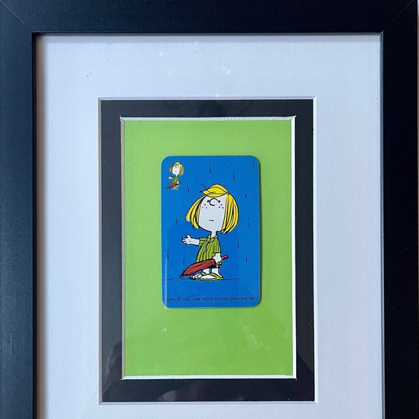 Snoopy - Peppermint Patty - Vintage 1966 - Peanuts Karte Kunst Geschenk