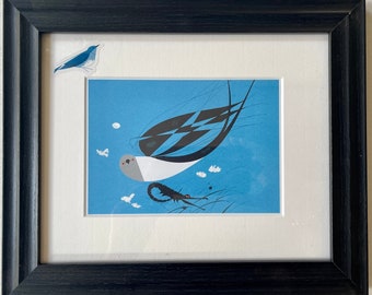 Kite Bird - Charley Harper - 1950's - Vintage Wall Art Gift