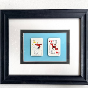 Snoopy & Linus * Carte da gioco in miniatura * Vintage 1965 * Regalo di arte murale