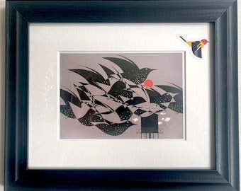 Starling Birds - Vintage Wall Art - 1950's Charley Harper