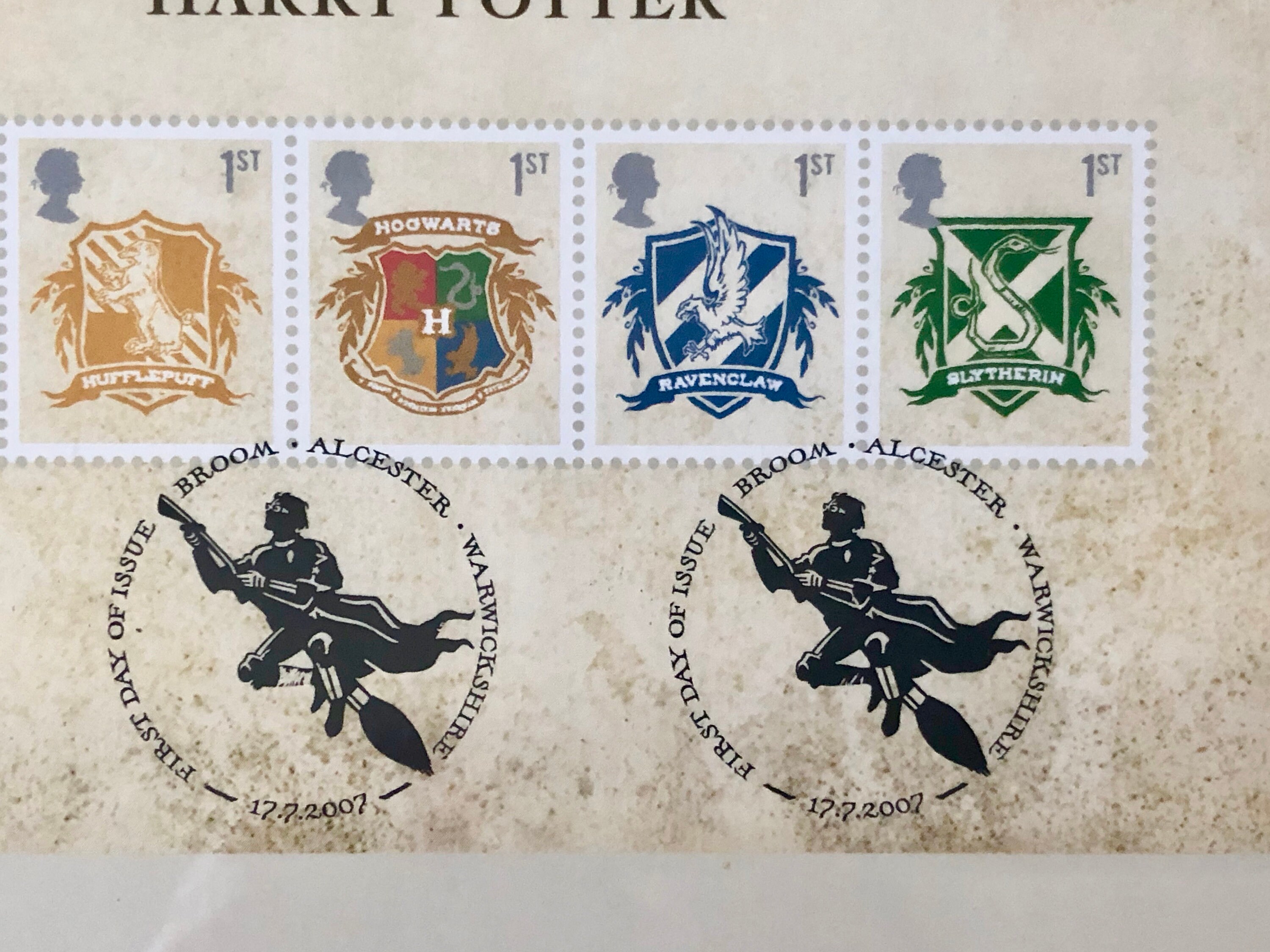 Vintage Artwork 2007 Postcard &amp; Stamp Hogwarts Harry Potter | Etsy