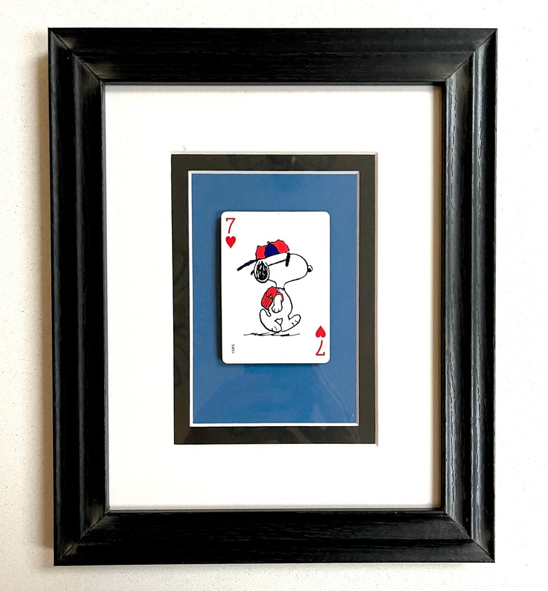 Snoopy Pilot Vintage 1998 Playing Card Wall Art Christmas Gift Etsy