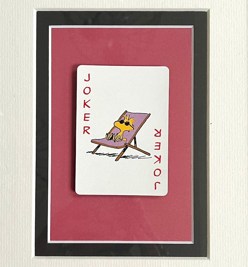 Vintage Snoopy & Woodstock Vintage King 2003 Playing Card Wall Art Gift