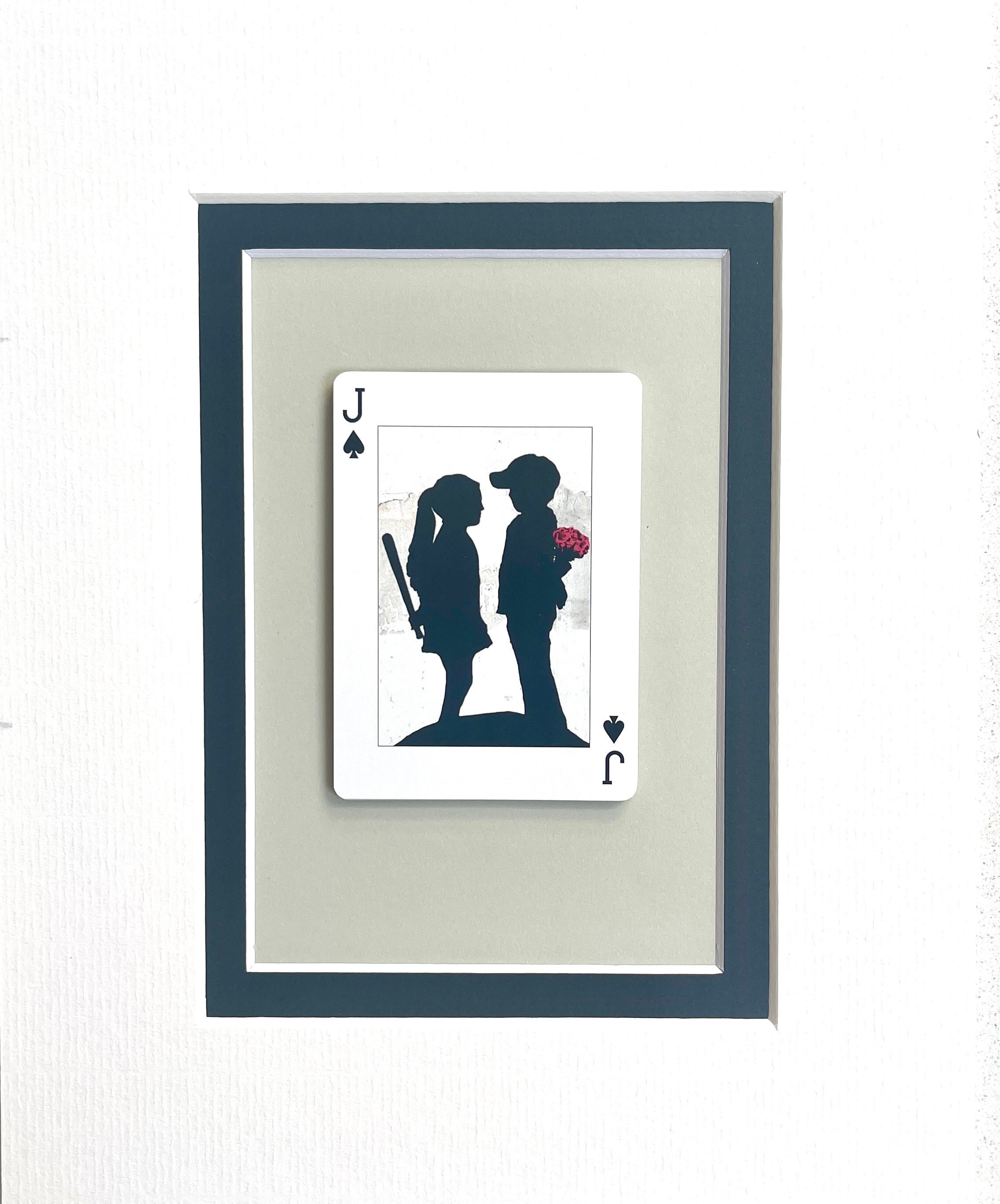 バンクシー * ストップ・アンド・サーチ (2007) * 額入りトランプ