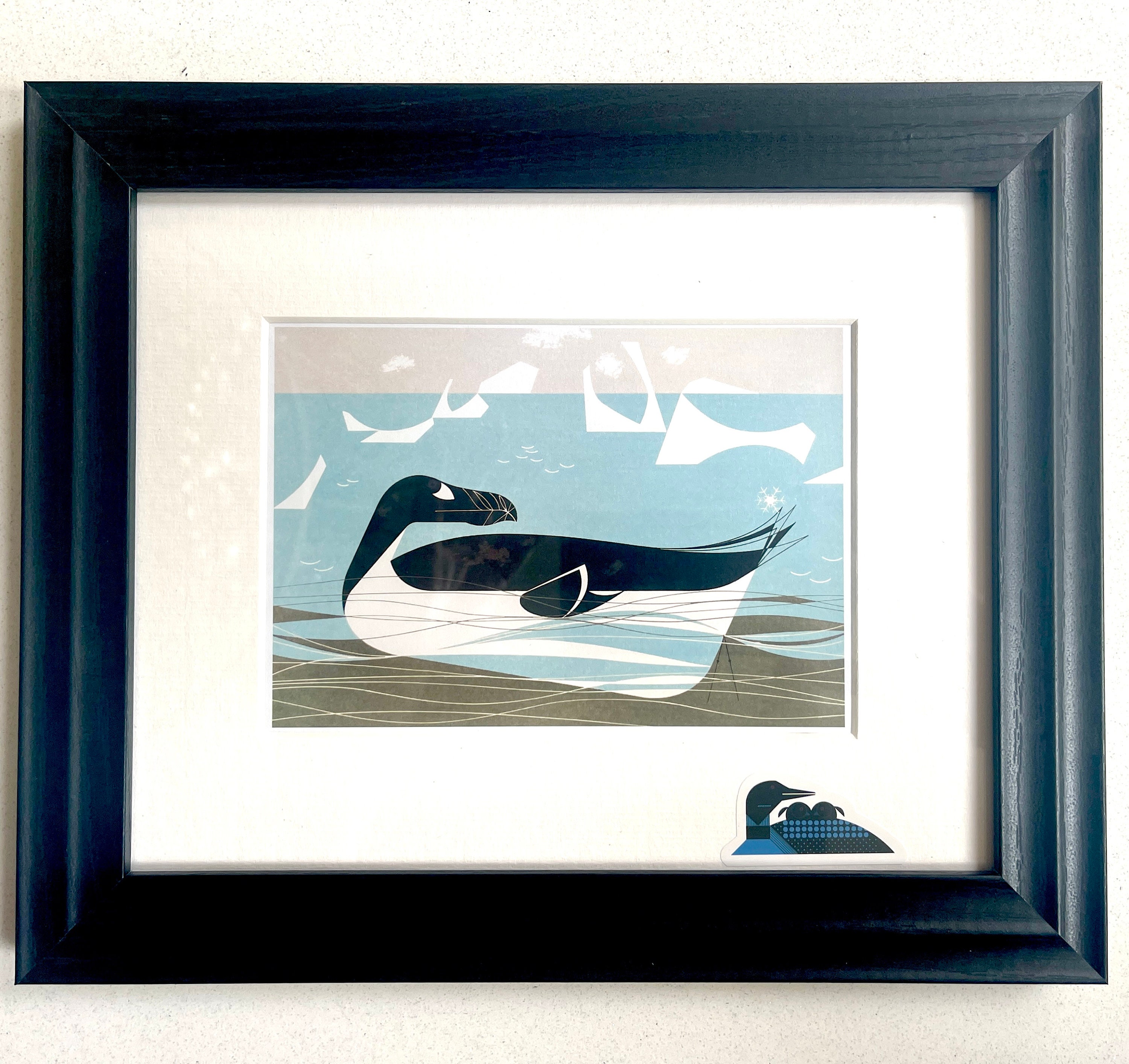 アンティーク　プリント　フレーム　GREAT  AUK Great Auk Drawing - Etsy