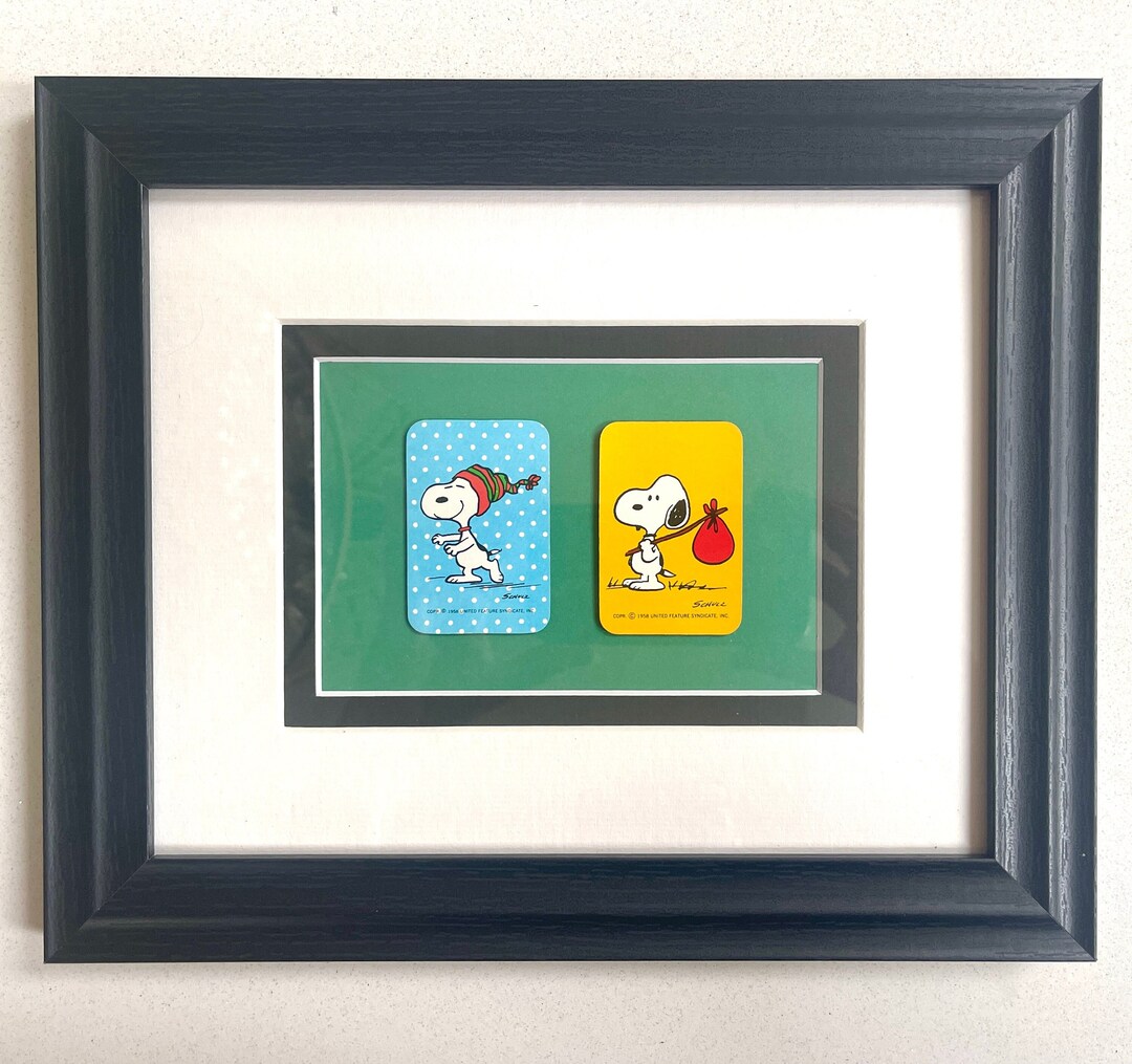 Snoopy * Miniature Playing Cards * Vintage 1965 * Wall Art Gift - Etsy