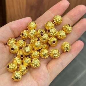 Real 18 Karat Gold Year of The Dragon Pendant Charm, Necklace with Chain for Women Fine Jewelry, Pure Gold 18K Dragon Ball pendant Au750