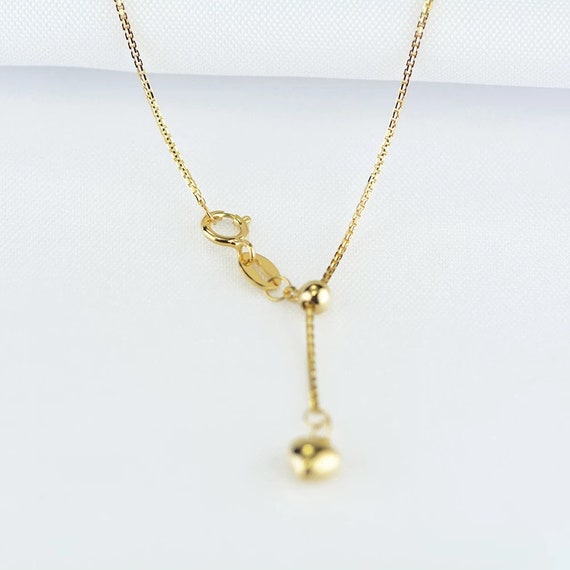 18 karat Solid Gold Adjustable Boxed Chain