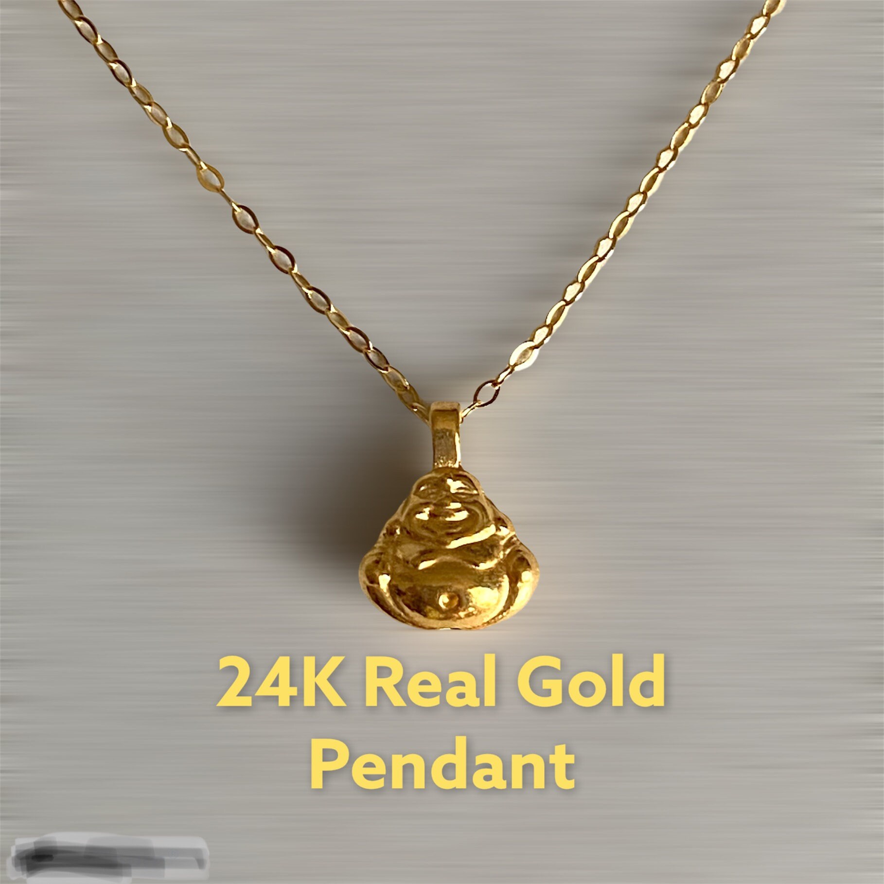 Real 999 24K Pure Gold Jewelry Laughing 