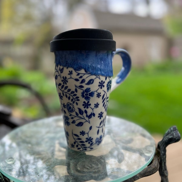Porcelain Travel Mug Etsy