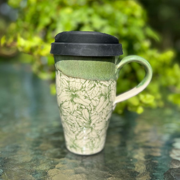 Porcelain Travel Mug Etsy