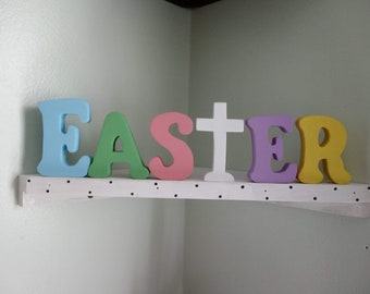 EASTER SPRING BLOCKS - Spring Decorations, Easter Signs, Religious, Wood Blocks, Easter Decor, Mantle Decor, Easter Decorations, Spring