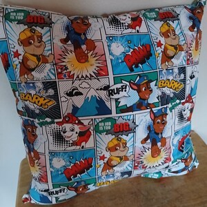 PAW PATROL PILLOW - Complete Pillow, 16x16, Paw Patrol, dog lover, cartoon, Kids Room, Play Room, Game Room, Christmas gift, Birthday gift