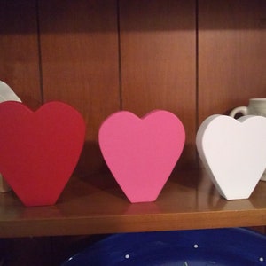 HEART WOOD Blocks - Valentines, Valentines Wood Sign, Valentines Day Decor, Valentines Blocks, Hearts, Tiered Tray Decor, Farmhouse Decor