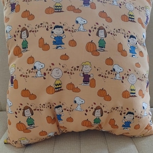 PEANUTS FALL PILLOW - Complete, Throw Pillow, Fall, Fall Decor, Peanuts, Charlie Brown, Snoopy, Kids Room, Home Decor, Secret Santa Gift