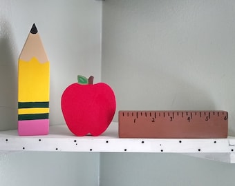 TEACHER WOOD BLOCKS - Teacher Gift, Teacher Christmas Gift, Teacher Wood Blocks, Graduation Gifts, Tiered Tray Decor, Teacher Appreciation