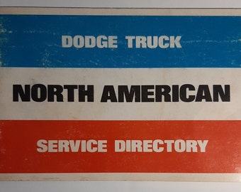 Dodge Truck North American Service Directory 77 page booklet