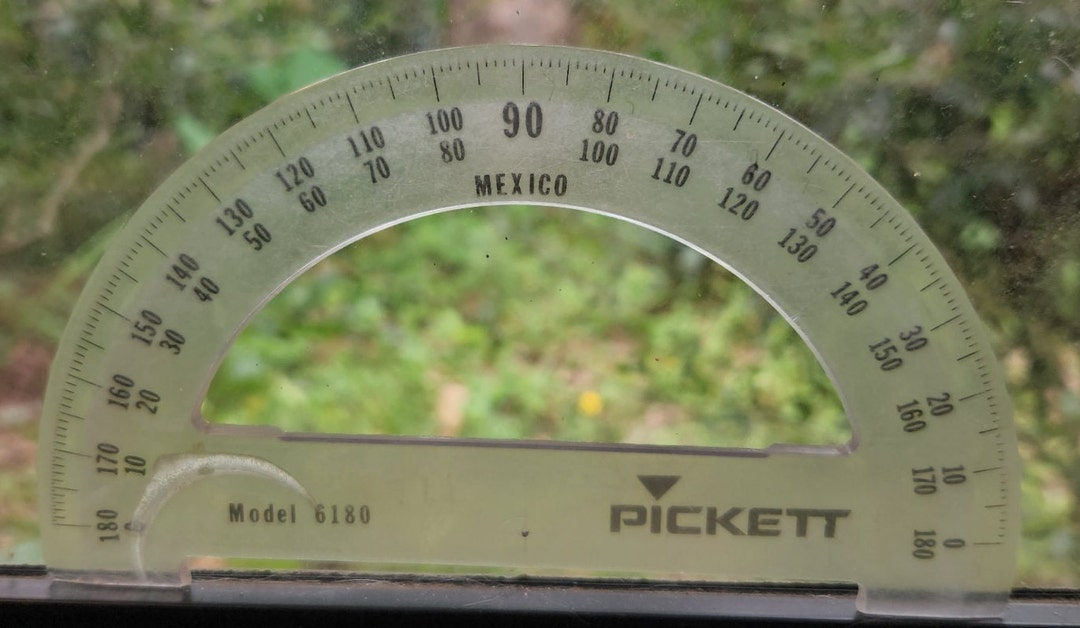 PICKETT Mexico Model 6180 Plastic 90 180 Angle Ruler - Etsy