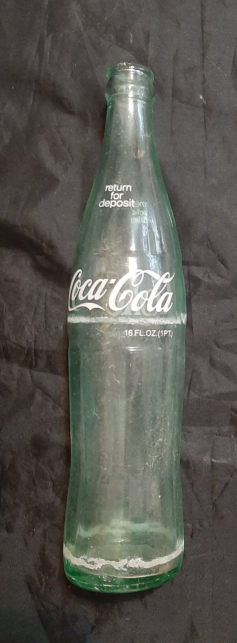 Vintage COKE Coca Cola 16 Fl Oz 1 Pint Bottle Etsy