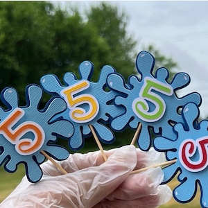 Splash Cupcake Toppers (3D)
