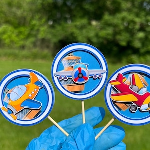 Airplane Cupcake Toppers (3D)